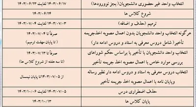 تقویم آموزشی